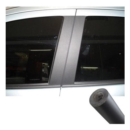 Adesivo Blackout Coluna Porta Preto Fosco Poroso 5mx60cm