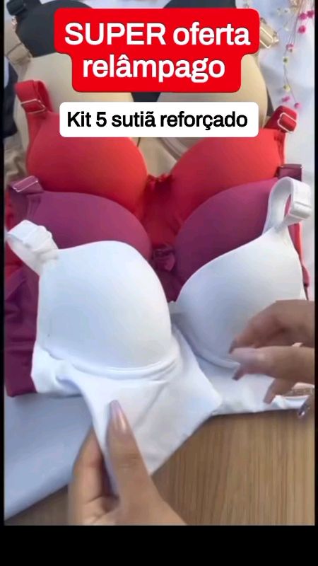 kit 5 sutiã reforçado #sutia #mulher #mulheres