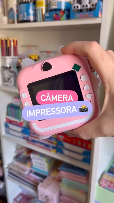 Câmera fotográfica infantil de impressão instantânea #camera #infantil