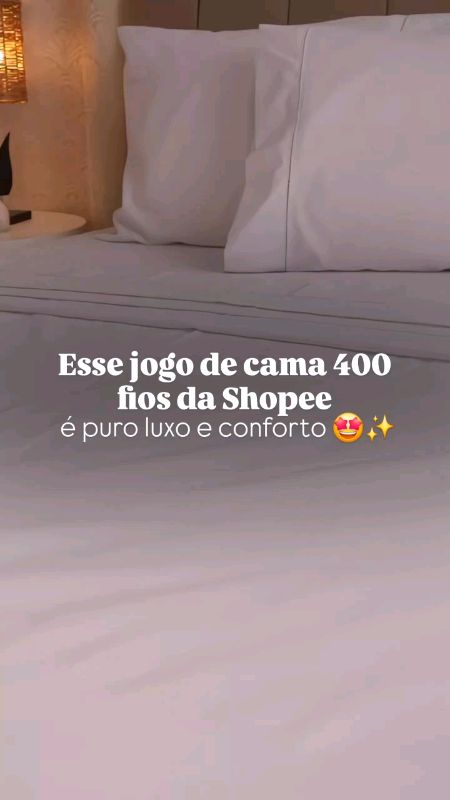 Kit Jogo Lençol Cama Box Casal Queen 400 fios Micropercal 03 Peças Ponto Palito #400fios #jogodelençol