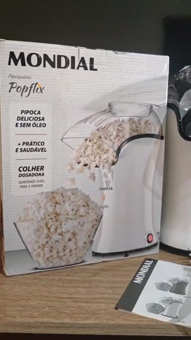 Pipoqueira elétrica sem óleo  mundial Pop flix #pipoqueira #pipoqueiramondial #pipoqueiraeletrica #popoqueirasemoleo #acheinashopee #pipocasemoleo