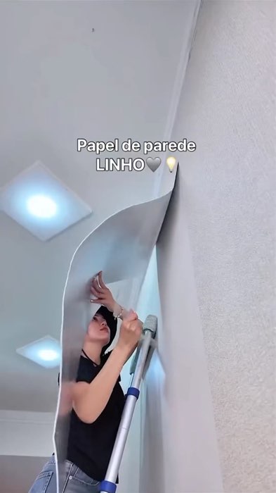 Papel de parede linho #papeldeparede #adesivo #decoracaosala