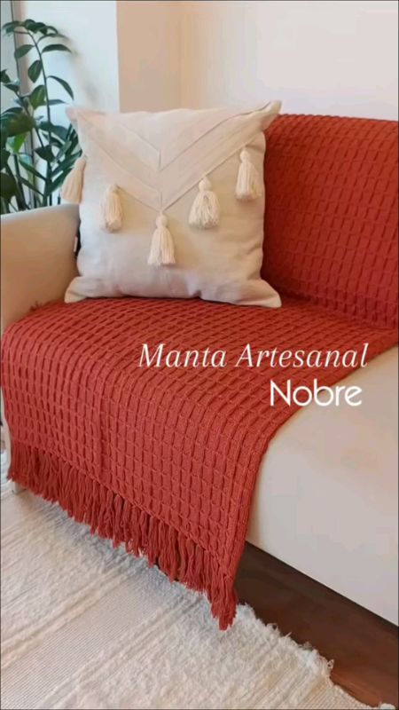 Manta tricot para sofá perfeita #manta #tricot #sofa