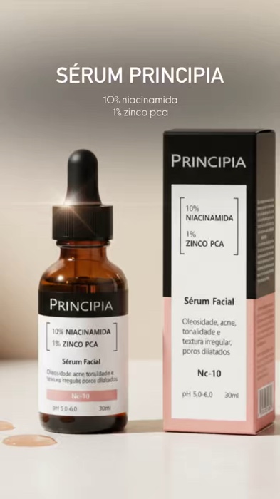 Sérum com Niacinamida + Zinco que virou o favorito de quem ama skincare inteligente. 💧✨ #skincare #niacinamida #zinco #principia #viral #virais #shop