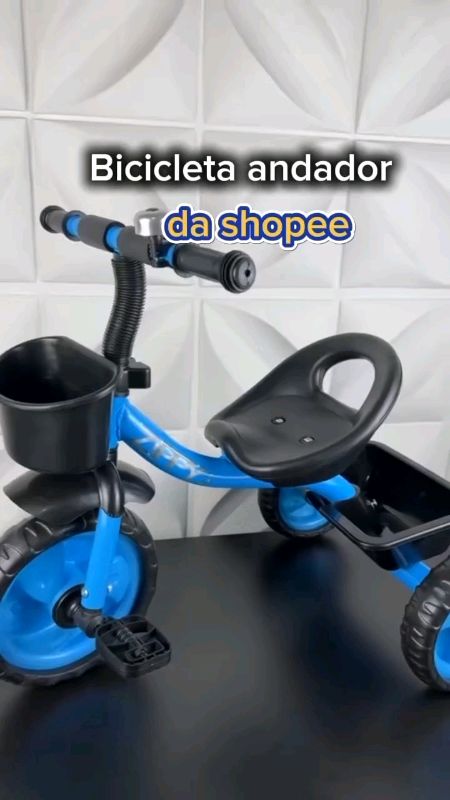 Bicicleta andador triciclo infantil 03 rodas com cestinha--3603 #rozineiaalves