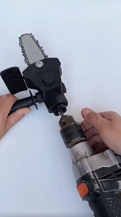 ￼Adaptador Portátil Motosserra para Furadeira e Parafusadeira