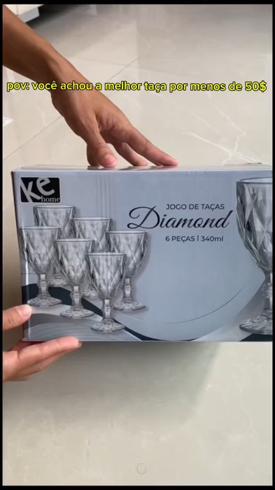 Taça de vidro premium com desconto #achadinhos #casa #taça