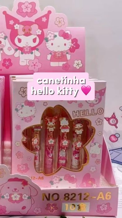 canetinha da hello kitty 🩷✨ - #hellokitty #materialescolar #cute #pink #meninas #girls #canetas #canetinha #mymelody