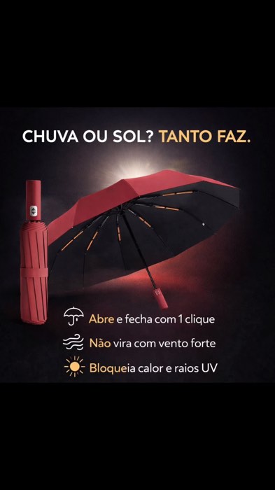 Guarda Chuva Automático Sombrinha Grande Proteção Solar Blackout Reforçado Dobrável 10 varetas #guardachuvaautomatico #sombrinha #viral #guardachuvaa