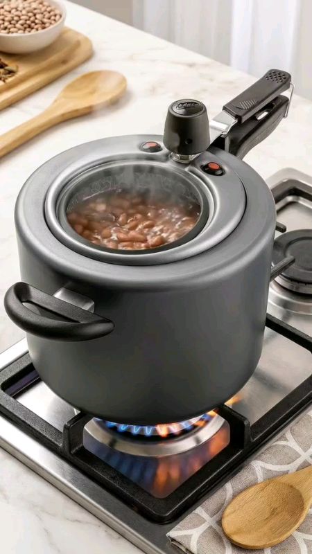 panela de pressão com visor de vidro Prática, segura e ideal para acompanhar o preparo dos alimentos #paneladepressao #cozinha #visor #praticidade