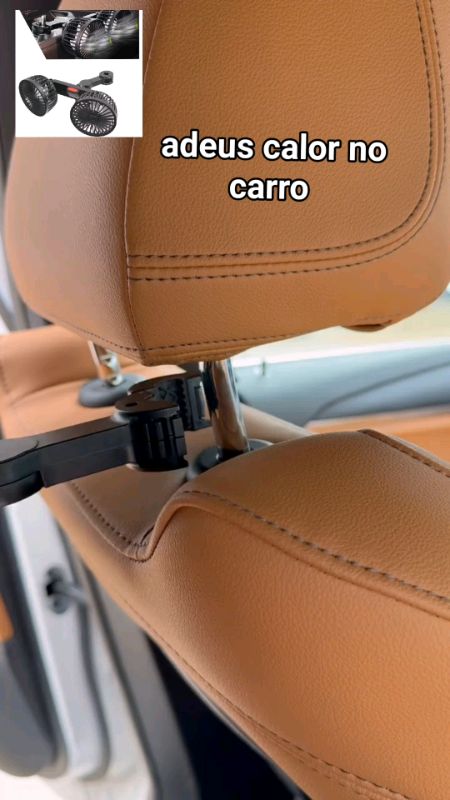 Ventilador para carro duplo. #calor #ventiladorcarro #acessoriocarro #carros #verao