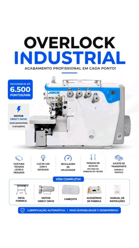 #overlockindustrial #maquinadecosturaindustrial #overlock4fios #costuraprofissional #ateliedecostura #costuraindustrial #costura #costureira #atelie
