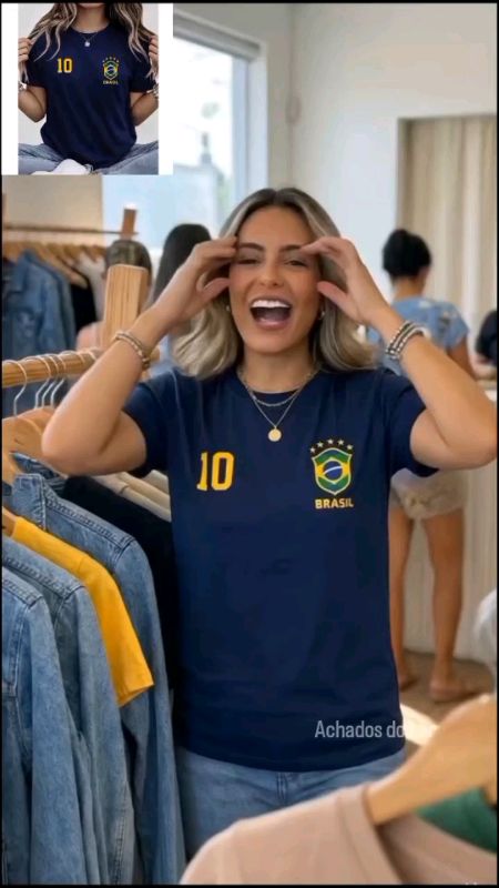 Camiseta feminina Brasil Copa