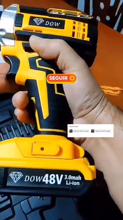 Parafusadeira Furadeira  48V 1/2 Bateria  3 funções de Elétrica Sem Fio Impacto Completo Acessórios#parafusadeiraimpacto#furadeiraimpacto