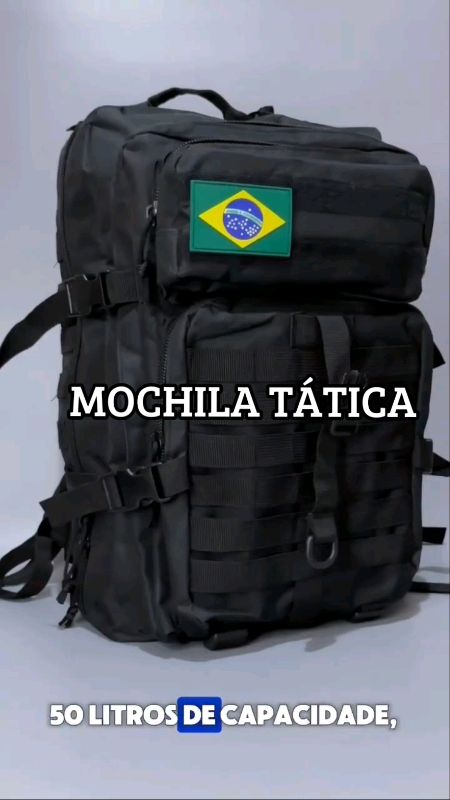 Pronto pra qualquer missão! Mochila Tática reforçada, impermeável e com muito espaço. Ideal pra aventura ou dia a dia!#militar#mochilatatica #aventura