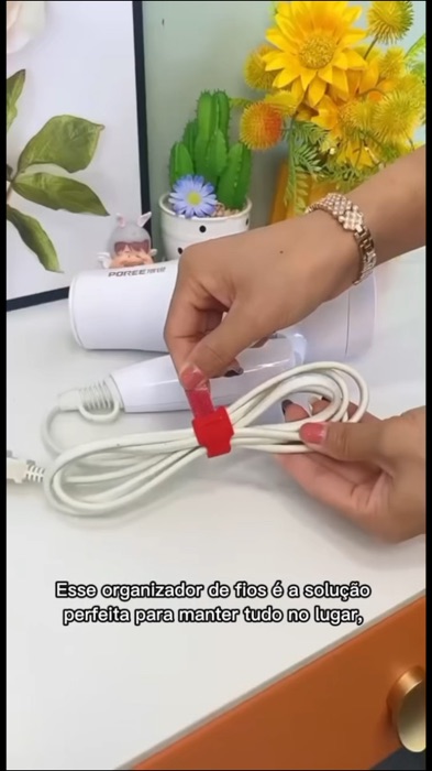 ￼Organizador de fios cabos carregador mouse fita abraçadeira #organizador #organizadorfio #cabo #organizadorcabo