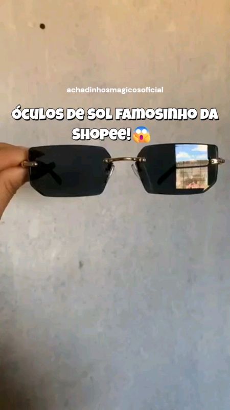 Óculos de sol sem aro unissex moda gradiente design alta qualidade 😱 #óculos #óculosdesol #moda #acessório