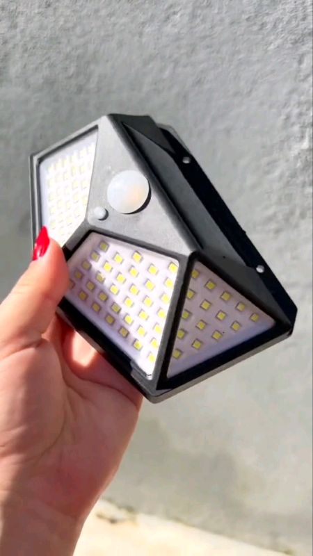 Luminária Parede Solar Com Sensor Jardim Externa Prova D'água #luminaria #solar