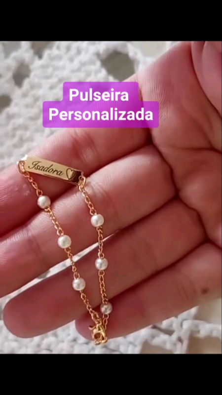Pulseira Infantil RN personalizada #pulseirarn #pulseirapersonalizada
