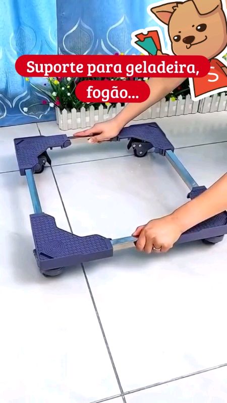 Suporte para geladeira,  máquina de lavar,  fogão.... #casa #cozinha #suporte #suportedegeladeira