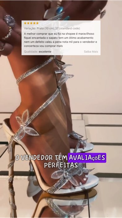 Saltos de luxo no precinho, saltos para impressionar, de brilho 🌟