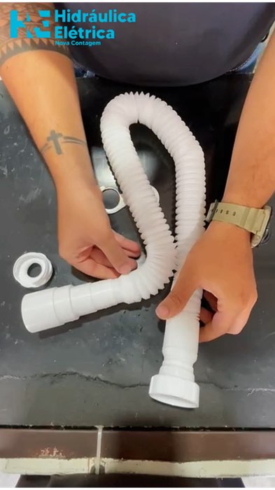 Sifão para sua pia de 1.5m! #sifaoflexivel #pia #cozinha #sifao