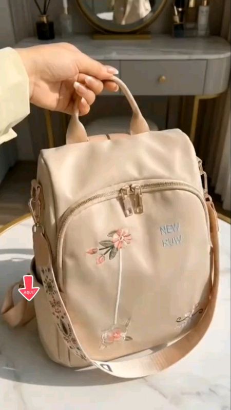 Mochila Feminina nylon bolsa de ombro à prova de água ant roubo #bolsaombro #bolsa #utilidade