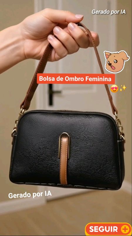 Bolsa de Ombro Feminina✨️#bolsadeombro #bolsafeminina #ia