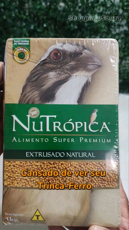 Ração Nutrópica Trinca Ferro Natural 1kg Extrusada Comida Completa Balanceada Super Premium Pixarro#racao #racaotrincaferro #extrusada #racaonutropica