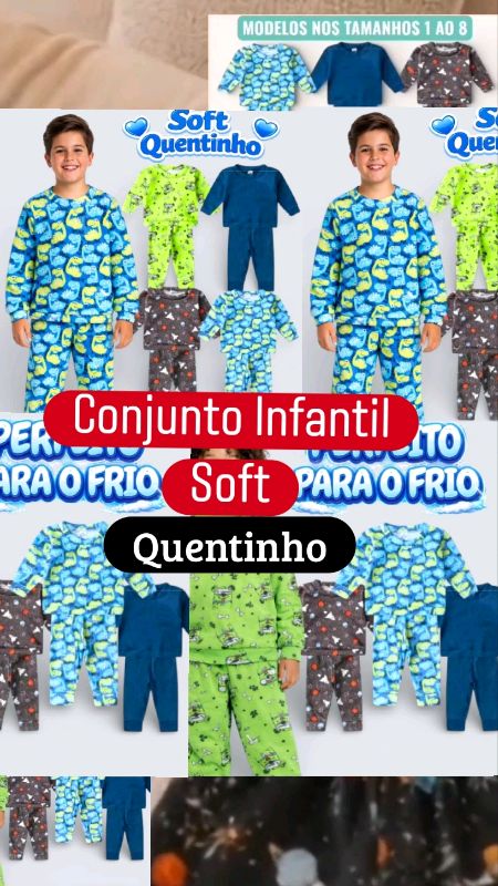Conjunto Infantil Menino Inverno Soft Masculino Quentinho.