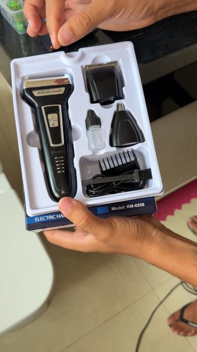 Máquina de barbear 3 em 1 kemei #maquinadebarbear #maquina #maquina3em1 #aparador #aparadoreletrico #recarregavel