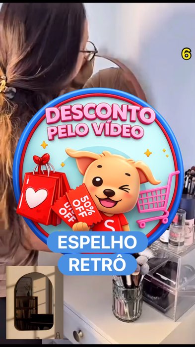 Espelho Retrô 🪞✨💕#espelho #retro #espelhoretro #banheiro -#casa #viral #promo