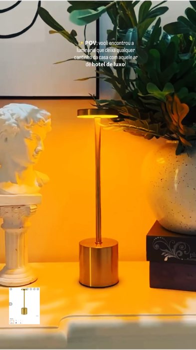￼Luminária de Mesa Candeiro Dumbbell Touch de Quarto Luxuosa 3 Tons de Led #luminariademesa #touch #iluminacaoled #quarto #casa