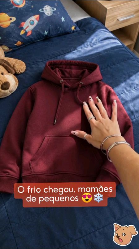 Moletom infantil canguru com capuz e bolsos blusa flanelada inverno #moletominfantil #moletomcomcapuz #moletomcanguru #moletomflanelado #inverno