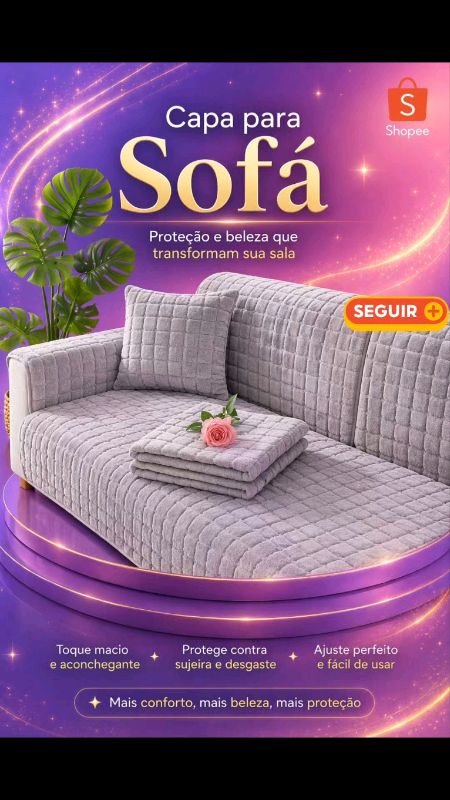 clica na sacolinha e leve agora mesmo🤗✅️🤗☝🏽#viralshopee #capasofa #shopeevideo