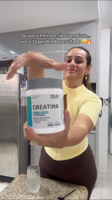 Creatina monohidratada = mais força, mais resistência e melhor desempenho nos treinos 💪✨ Simples, eficaz e faz MUITA diferença no resultado!
