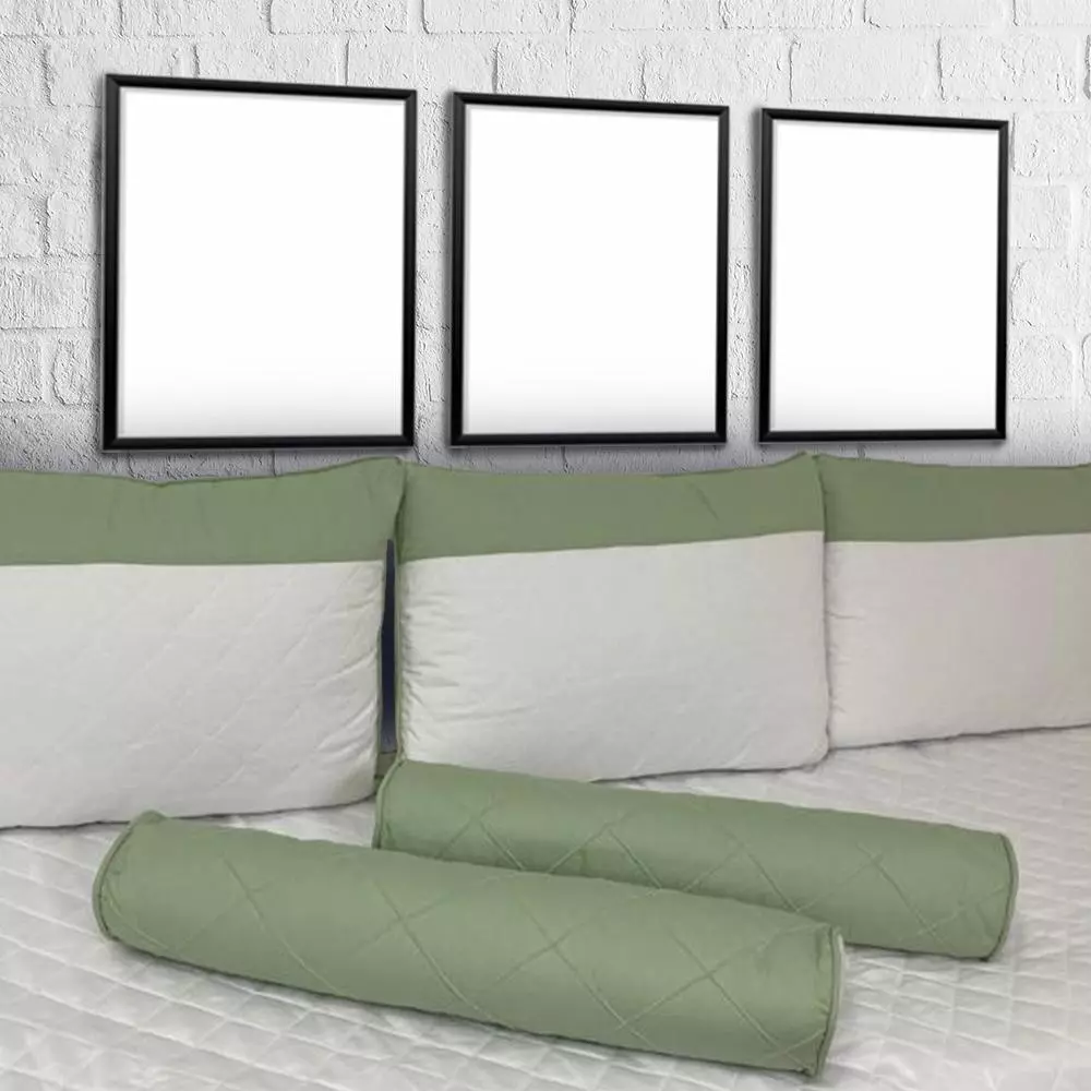 KIT 3 ALMOFADA 2 ROLO CAMA SOLTEIRO CAMA AUXILIAR CAMA BABA COM 5 PEÇAS