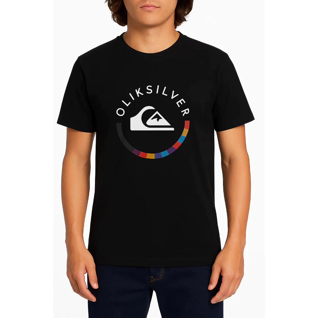 Camiseta Casual Look Urbano Masculino Moda Streetwear Blusa com Estampa Colorida Roupa Masculina