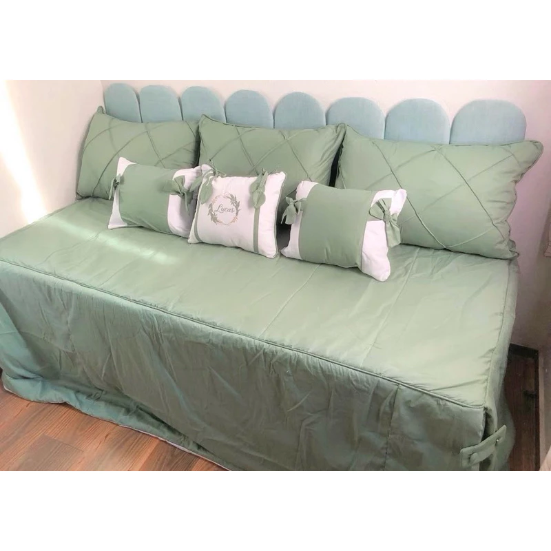 kit cama baba / cama solteiro/ enxoval de cama verde