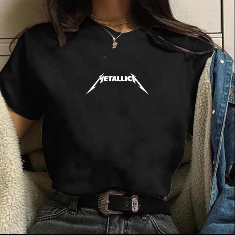 Baby look Baby Look "Metallica Rock" Camiseta Feminina Estampada 100% algodão